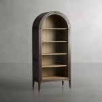 Hattie Solid Oak Open Bookcase Arch-Inspired Design Display Cabinets - Image 8