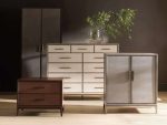 Malone Solid Wood Double Door Tall Cabinet With Leather Detailing - Image 2