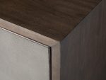 Malone Two-Door Wood Buffet Cabinet Sideboard With Leather Accents - Image 6