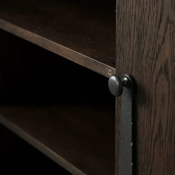 Dacia Solid Oak Storage Cabinet Vintage Sideboard - Image 4