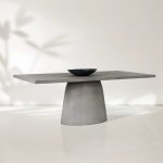 Cavallino Classico Outdoor Concrete Dining Table with Oval Base - Image 4