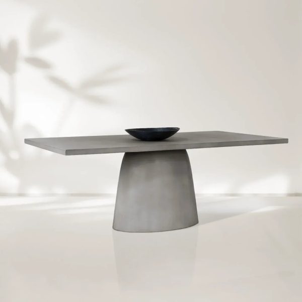 Cavallino Classico Outdoor Concrete Dining Table with Oval Base - Image 4