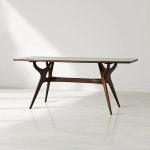 Ambra Inset Glass Top Rectangle Dining Table Modern Wood Italian Design Dining Table - Image 2