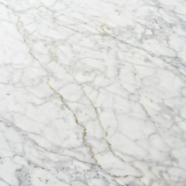Elliot Carrara Marble Top Dining Table Rectangular White Stone Dining Table with Solid Oak Base - Image 5