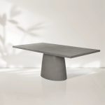 Cavallino Classico Outdoor Concrete Dining Table with Oval Base - Image 2