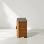 Grey Emperador marble Kensley Sideboard Wood Buffets Cabinet - Image 3