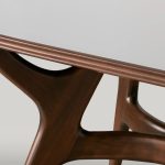 Ambra Inset Glass Top Rectangle Dining Table Modern Wood Italian Design Dining Table - Image 4