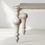 Alessia Bell'Arte Solid Poplar Wood Dining Table Antique Retro Design - Image 4