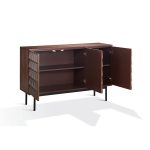Arden 3D Textured Walnut Sideboard With 3/4-Door - Image 3