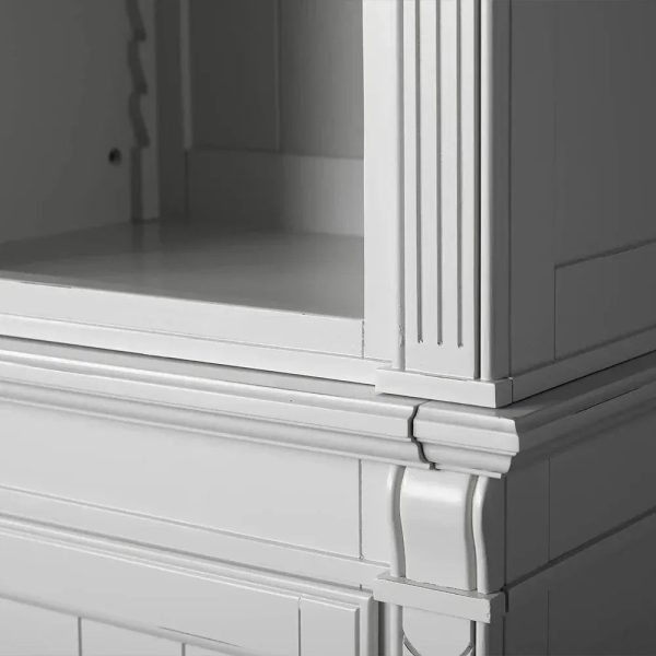Athens Double Row Bookcase Wood Display Cabinet - Image 6