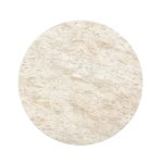Canodi Polished Cream Marble Stone Top Dining Table with Wood Fluted Base - Image 4