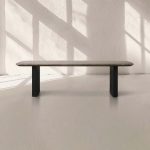 San Germani Espresso Stone Top Coffee Table 72" Center Tea Table with Clement Base - Image 2