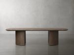 San Germani 72" Stone Coffee Table with Dauphine Metal Base - Image 4