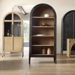 Hattie Solid Oak Open Bookcase Arch-Inspired Design Display Cabinets - Image 2