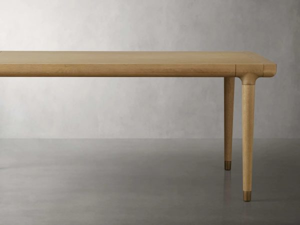 Eletta White Oak Wood Expandable Dining Table with 15″ Extensions Allow - Image 3