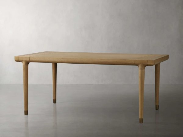 Eletta White Oak Wood Expandable Dining Table with 15″ Extensions Allow - Image 2