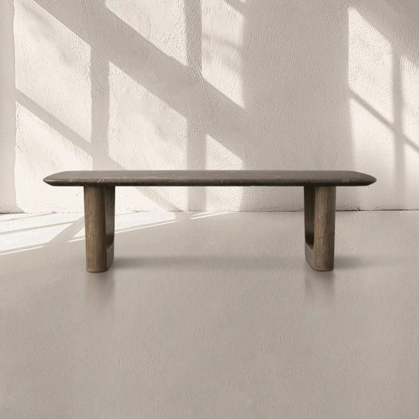 San Germani 72" Carrara marble Top Coffee Table with Rennes Metal Base - Image 5