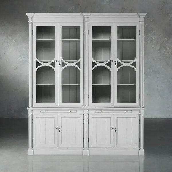 Athens Modular Single Wooden Display Cabinet with Glass-Front - Image 7