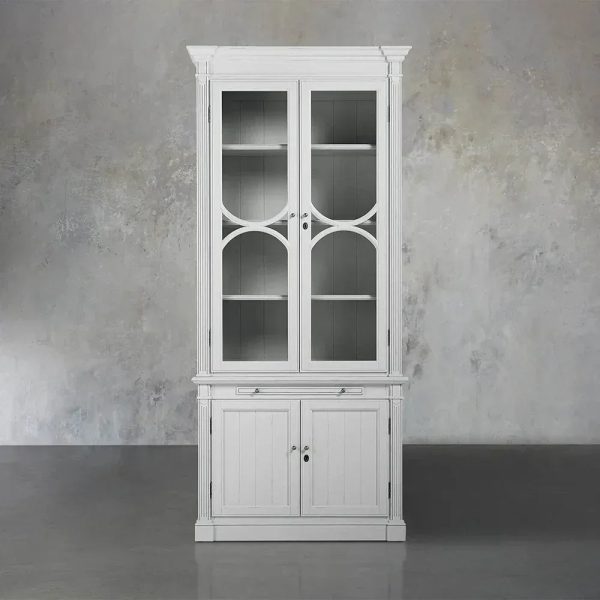 Athens Modular Large Display Cabinet With Glass Doors & Adjustable Shelves - Image 9