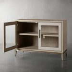 Malone Wood Sideboard Buffet Storage Cabinet With Two-Door Glass - Image 2