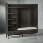 Sullivan Oak Wood Entry Cabinet Modern Rustic Entrance Lockers - Image 2