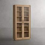 Willow Wood Tall Display Storage Cabinets Clean-Line Design - Image 2