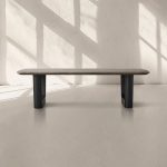 San Germani 72" Carrara marble Top Coffee Table with Rennes Metal Base - Image 4