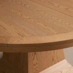 Leighton Extension Dining Table Wood Round Rural Dining Table with Leaves - Image 20