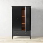 Lavenir French-Inspired Gloss Black Drawer Armoire - Image 4