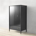 Lavenir French-Inspired Gloss Black Drawer Armoire - Image 3