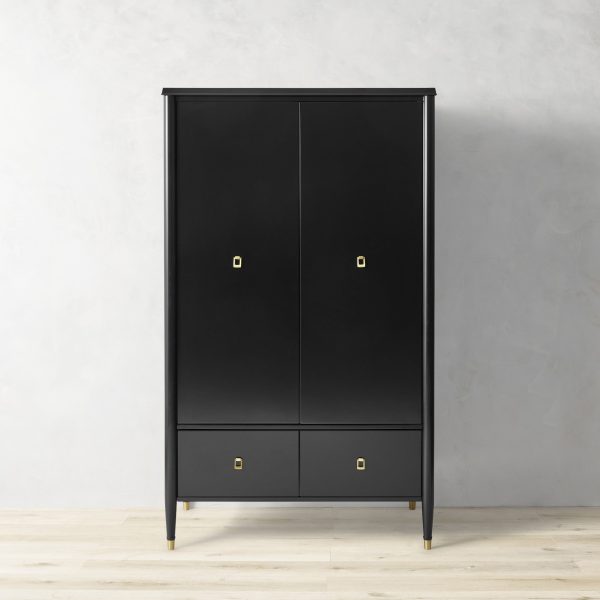Lavenir French-Inspired Gloss Black Drawer Armoire - Image 9