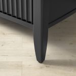 Louis 3-Drawer Fluted Nightstand Wood Bedside Storage Cabinet - Image 6