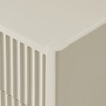 Louis 3-Drawer Fluted Nightstand Wood Bedside Storage Cabinet - Image 9
