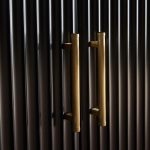 Louis Wood Bar Cabinet Constructivist-Inspired Wine Cabinet With Drawer - Image 7