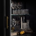 Louis Wood Bar Cabinet Constructivist-Inspired Wine Cabinet With Drawer - Image 6