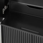 Louis Wood Bar Cabinet Constructivist-Inspired Wine Cabinet With Drawer - Image 11