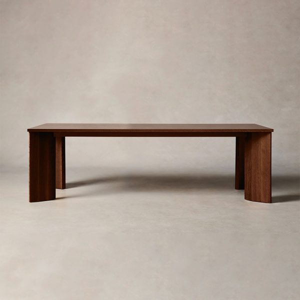Yorn Wood Rectangular Dining Table with Angled Leg Design Base - Image 9