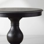 Luca Round Natural Stone Tabletop Dining Table With Pine Base - Image 3