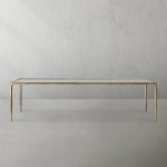Thaddeus Metal Glass Rectangular Dining Table Hand-Forged Kitchen Table - Image 5