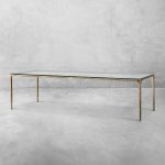 Thaddeus Metal Glass Rectangular Dining Table Hand-Forged Kitchen Table - Image 7