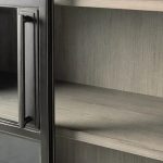 Factory Vintage French Cabinet With Glass Door - Image 5