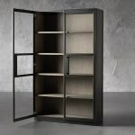 Factory Vintage French Cabinet With Glass Door - Image 3