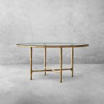 Thaddeus Metal Glass Round Dining Table Hand-Forged Kitchen Table - Image 7