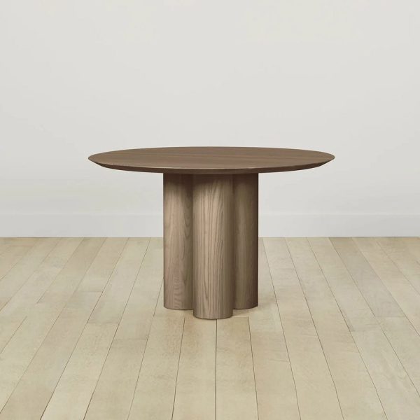 Reade Round Ash Wood Dining Table with Columnar Legs - Image 5