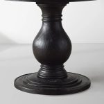 Luca Round Natural Stone Tabletop Dining Table With Pine Base - Image 2