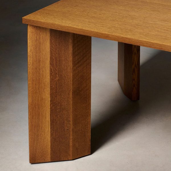 Yorn Wood Rectangular Dining Table with Angled Leg Design Base - Image 6