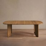Jolson Wood Rectangular Extension Dining Table with Honey Finish & Dual 20" Leaves