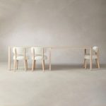 Ford Ash Wood Rectangle Dining Table Modern Rural Parsons Style - Image 2