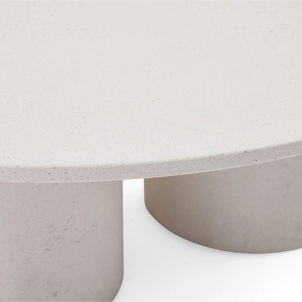 Cascade Outdoor Concrete Coffee Table Durable Sofa Center Tea Table - Image 5