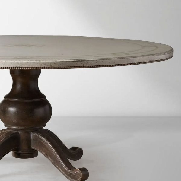Girardi Margherita Bell'Arte Round Wood Dining Table Antique Vintage Distressed Furniture - Image 3